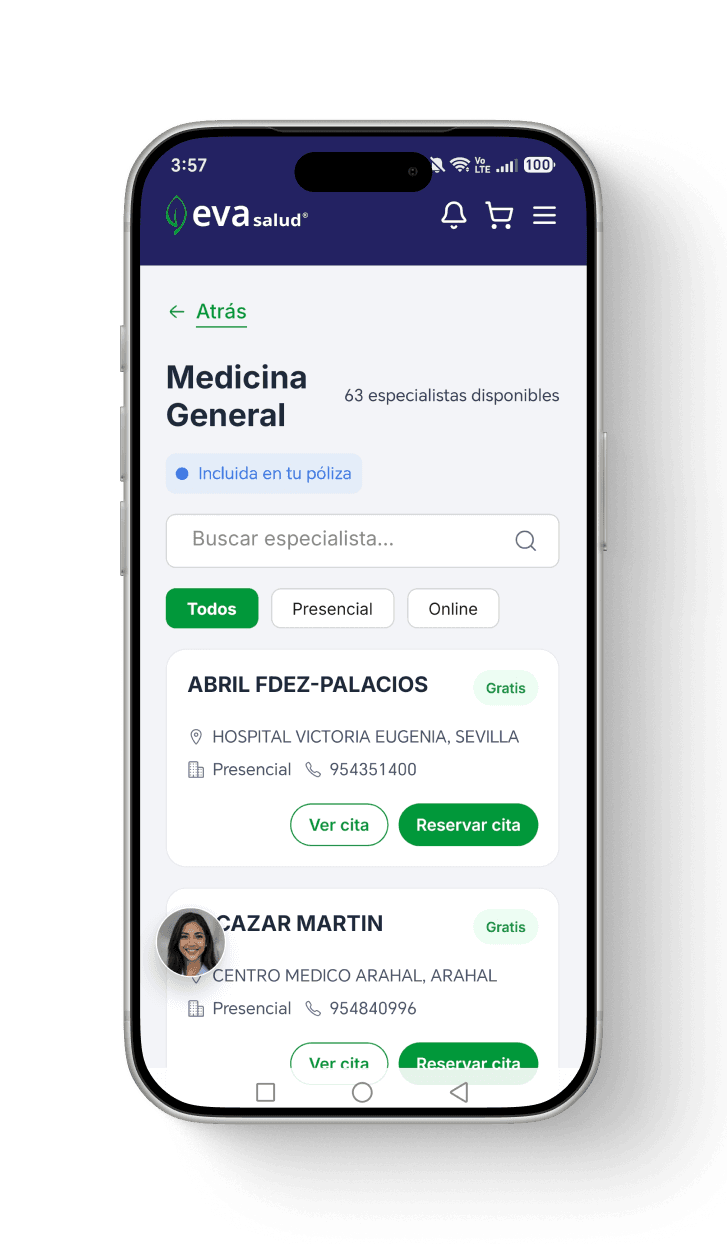 Especialistas disponibles en Medicina General